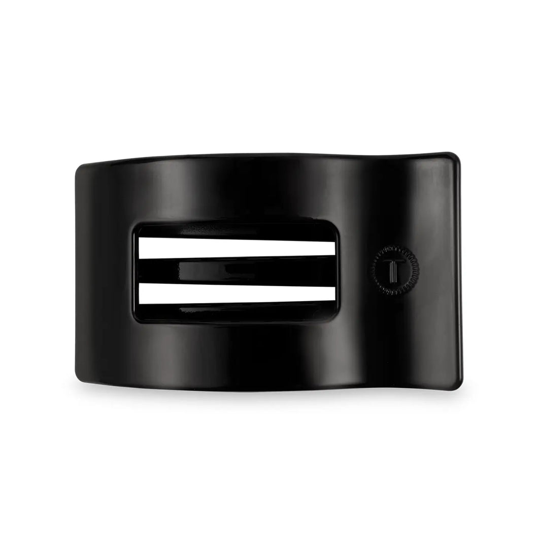 Teleties Medium Flat Rectangle Hair Clip-  Jet Black