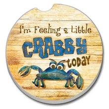 Load image into Gallery viewer, A Little Crabby Absorbent Stone Car Coaster 1 Pk