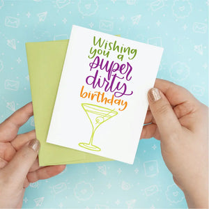 Dirty Martini Happy Birthday Card