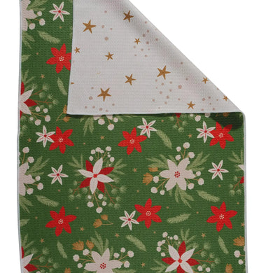 Poinsettia Holiday Tea Towel