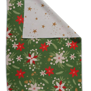 Poinsettia Holiday Tea Towel
