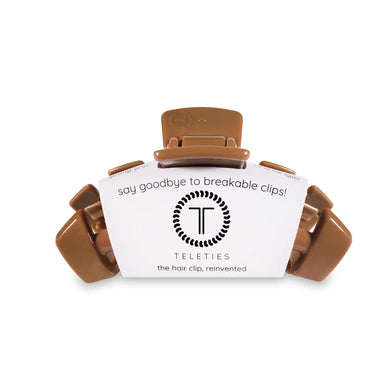 Teleties Medium Hair Clip- Classic Caramel