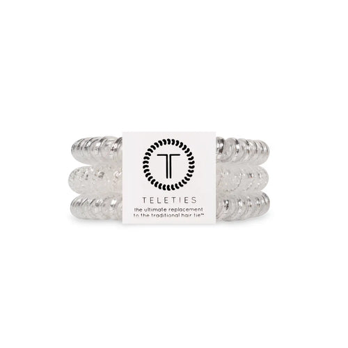 Silver Slay Teleties Small 3-Pack Hair Tie