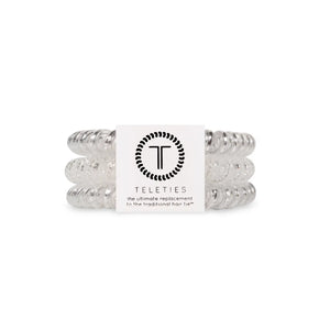 Silver Slay Teleties Small 3-Pack Hair Tie