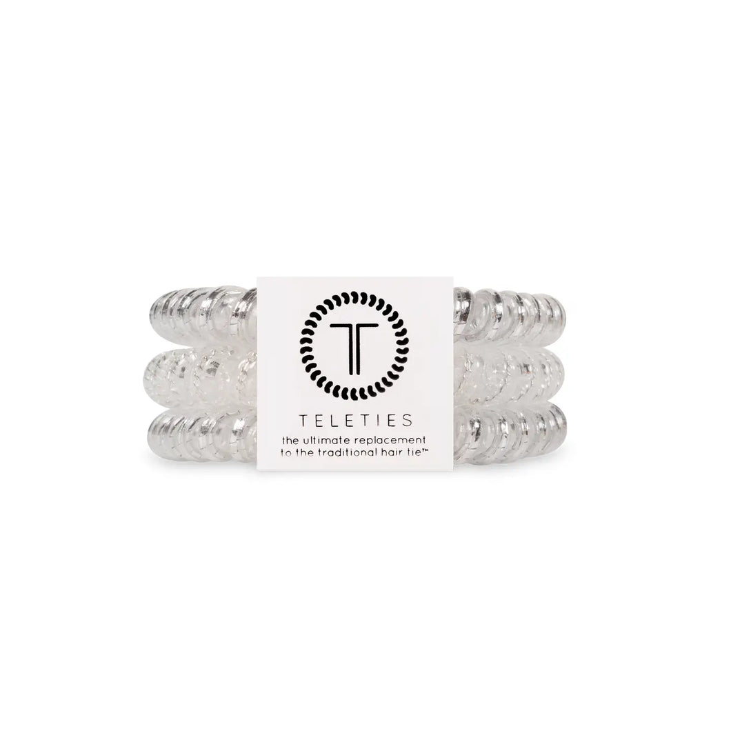 Silver Slay Teleties Small 3-Pack Hair Tie