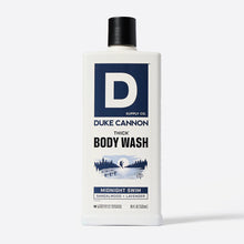 Load image into Gallery viewer, Duke Cannon Thick Body Wash – Midnight Swim | 18 oz Men’s Body Wash
