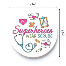 Load image into Gallery viewer, Stone Car Coaster 1 Pk- Superheroes Wear Scrubs