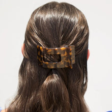 Load image into Gallery viewer, Teleties Small Flat Rectangle Hair Clip- Tortoise