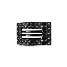 Load image into Gallery viewer, Teleties Small Flat Rectangle Hair Clip- Jet Black Quilted