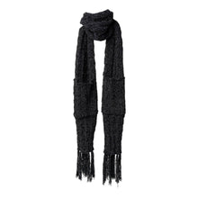 Load image into Gallery viewer, Cable knit scarf with built-in hand pockets- Assorted Colors