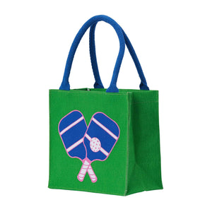 Pickleball Reusable Gift Bag Tote 8x8x5