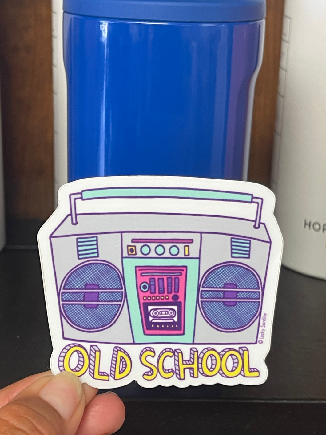 Boom Box Old School Music Stereo Vinyl Sticker