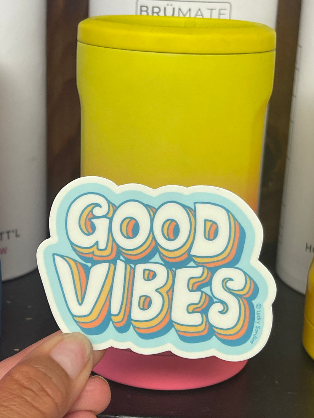 Good Vibes, Retro Vinyl Sticker