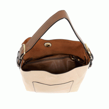Load image into Gallery viewer, Classic Hobo Handbag- Cream/Coffee