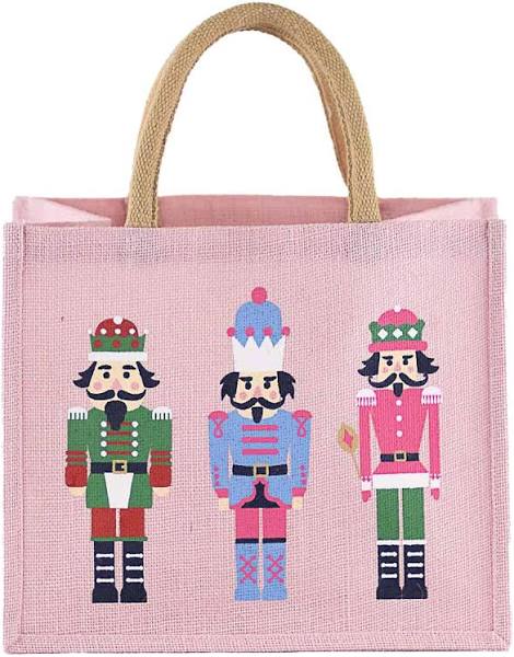 Pink Nutcracker Present Gift Tote 12x10x8