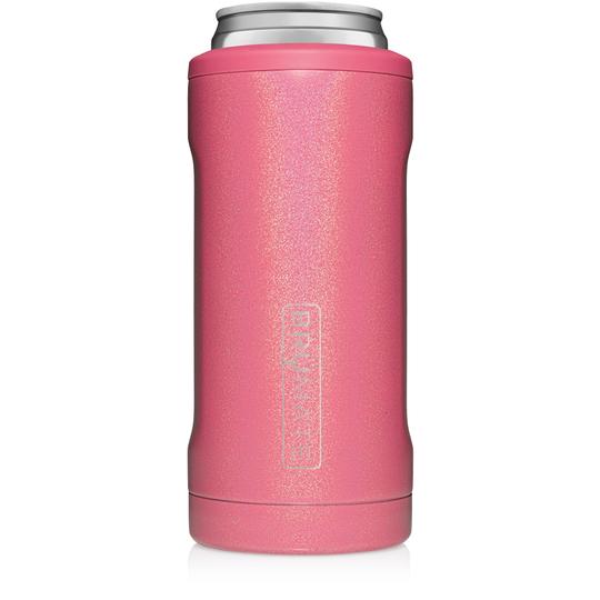 Glitter Pink Brumate Hopsulator Slim 12oz Slim Cans