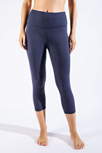 Load image into Gallery viewer, Buttery Super Soft Capri length Yoga Pants with waist Key Pocket-Navy