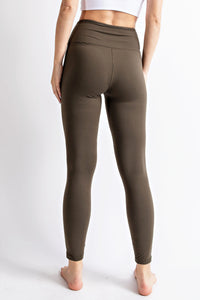 Buttery Soft Full Length Leggings in- Olive