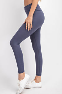 Buttery Soft Full Length Leggings in Vintage Denim