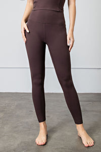 Buttery Soft Full Length Leggings in -Coffee