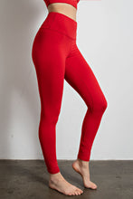 Load image into Gallery viewer, Buttery Soft Full Length Leggings in - Red