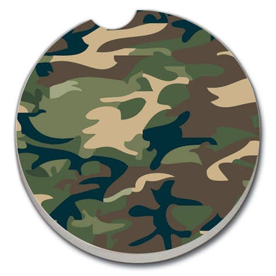 Camouflage Absorbent Stone Car Coaster