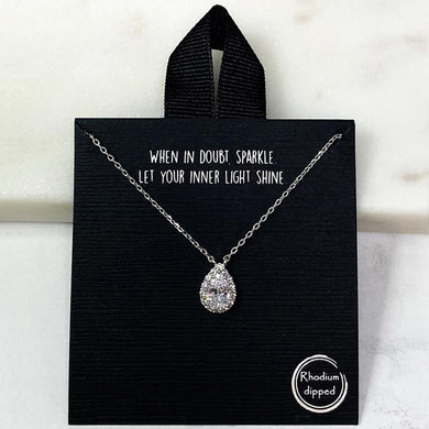 Teardrop Pave Pendant