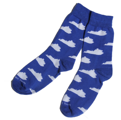 Blue and White KY Socks