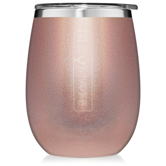 Glitter Rose Gold Brumate Uncork'd XL 14oz Wine Tumbler