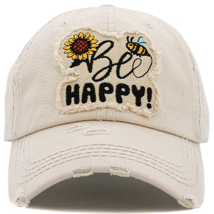 Bee Happy Baseball Cap