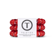Load image into Gallery viewer, Scarlet Red Teleties Large 3-Pack Hair Ties
