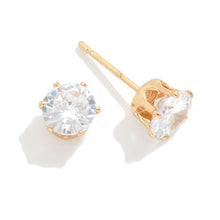 Load image into Gallery viewer, Cubic Zirconia Stud Earrings 0.6 mm