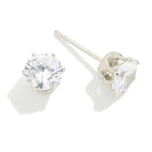 Load image into Gallery viewer, Cubic Zirconia Stud Earrings 0.6 mm