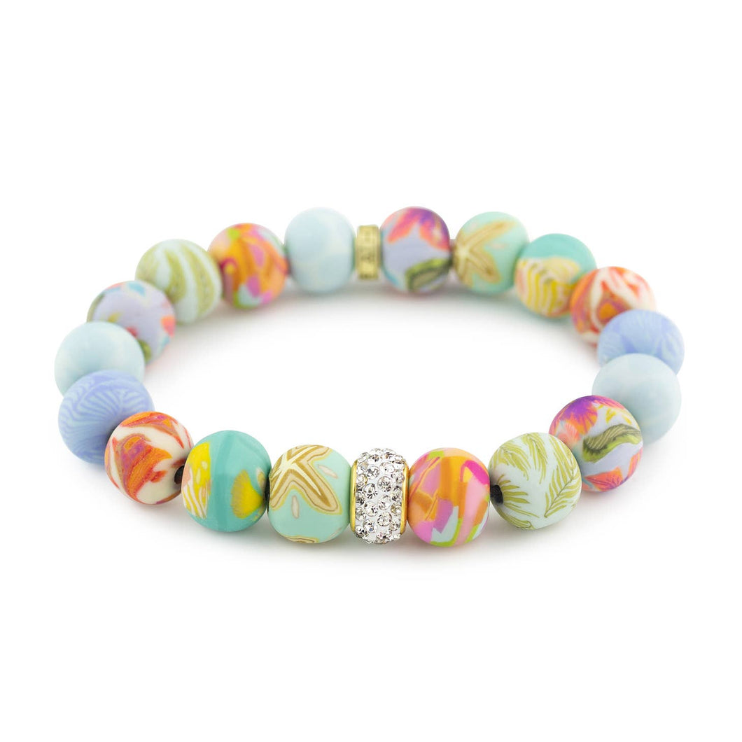 Beach Day Crystal Stretch Bracelet