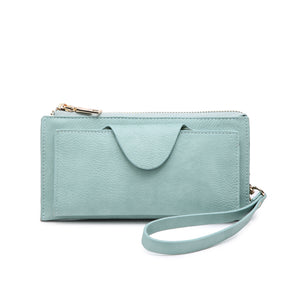 RFID Wallet With Snap Closure- Light Teal