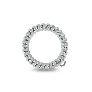 Electric Silver Teleties Large 3-Pack Hair Ties