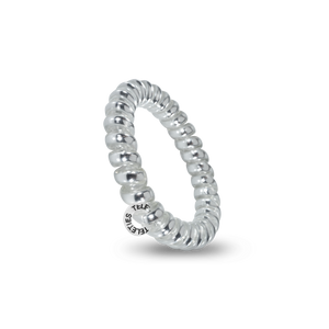 Electric Silver Teleties Large 3-Pack Hair Ties