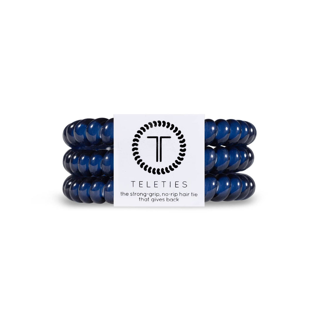 Nantucket Navy Teleties Small 3-Pack Hair Tie