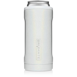 Glitter White Brumate Hopsulator Slim 12oz Slim Cans