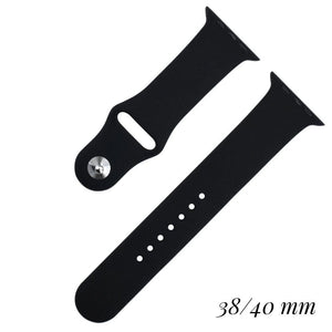 Interchangeable Silicone Watch Band-38/40MM- Black