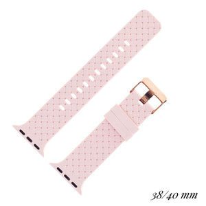 Basket Weave Pattern Interchangeable Silicone Watch Band-38/40MM