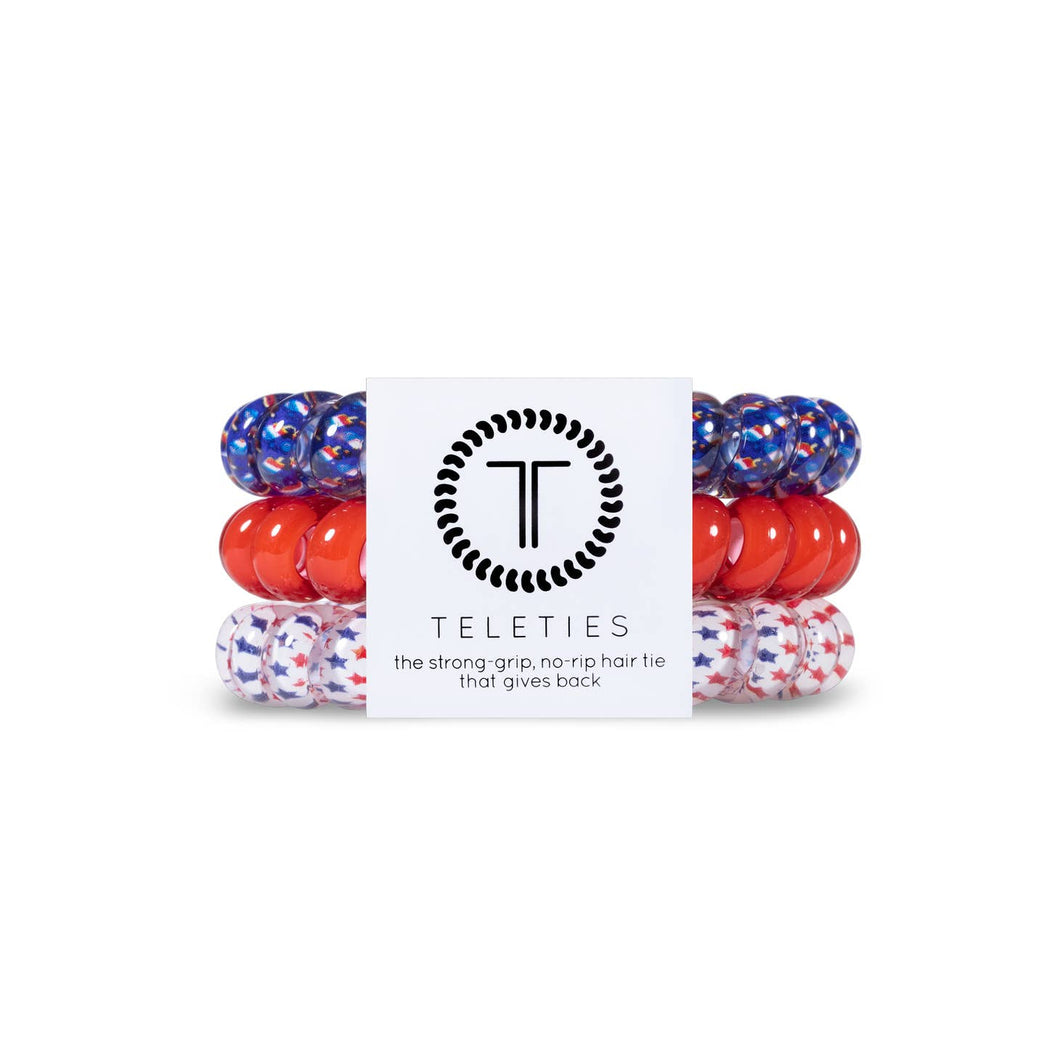 Firecracker Teleties Large 3-Pack Hair Ties