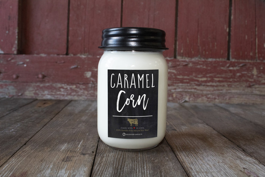 Farmhouse Collection Mason Jar Candle 13oz Caramel Corn