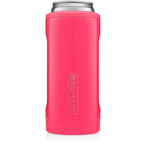 Neon Pink Brumate Hopsulator Slim 12oz Slim Cans