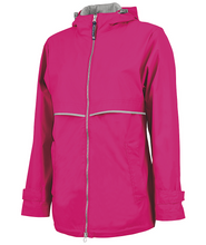 Load image into Gallery viewer, Ladies Charles River Rain Jacket-Hot Pink
