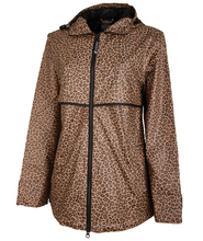 Load image into Gallery viewer, Ladies Charles River Rain Jacket in Animal Print