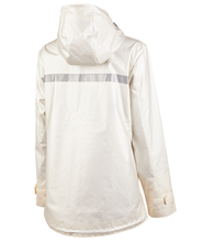 Load image into Gallery viewer, Ladies Charles River New Englander Rain Jacket - Metallic Ivory Pearl