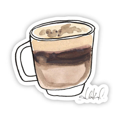 Coffee drink watercolor Decal Sticker