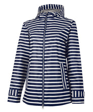 Load image into Gallery viewer, Women&#39;s Striped Charles River Rain Jacket