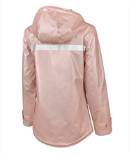 Load image into Gallery viewer, Women&#39;s Charles River Rain Jacket With Print Lining-Rose Gold